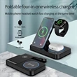 Foldable 4 In 1 Fast Wireless Charging Station | https://www.bestnamebadges.com