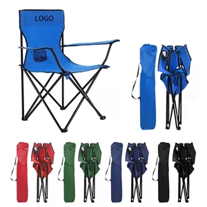 Portable Folding Chair With Arm Rest Cup Holder | https://www.bestnamebadges.com