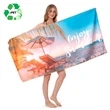 40"x 75" Eco-friendly rPET Sublimated Microfiber Sand Proof | https://www.bestnamebadges.com