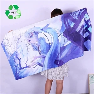 Eco-friendly Sublimated Microfiber Sand Proof Beach Towel | https://www.bestnamebadges.com