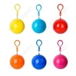 Disposable Raincoat Poncho Ball With Keychain | https://www.bestnamebadges.com