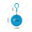 Disposable Raincoat Poncho Ball With Keychain | https://www.bestnamebadges.com