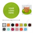 Round Double Layers Leather Cup Coaster | https://www.bestnamebadges.com