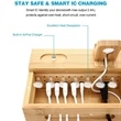 Bamboo Charging Station For Multi Device | https://www.bestnamebadges.com