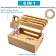 Bamboo Charging Station For Multi Device | https://www.bestnamebadges.com