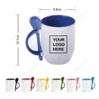 11 Oz. Ceramic Mug With Spoon | https://www.bestnamebadges.com