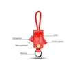 PU Leather Charging Cable Keychain | https://www.bestnamebadges.com
