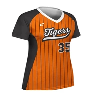 Girl's V-Neck Short Sleeve Jersey