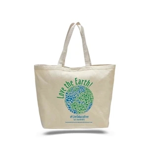 Large Heavy Canvas Tote Bags w/ Hook & Loop Closure 23x17x6