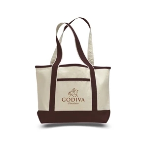 Small Heavy Canvas Deluxe Tote Bag W/ Gusset (18.5x12x5.5)