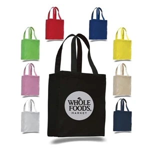 Canvas Gusset Shopping Tote Bag (10.5 x 14 x 5)