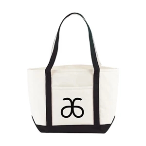 Nautical Cotton Canvas Boat Bag (19.75" x 13.25" x 7")