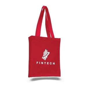 Canvas Book Bag with Gusset (10"W x 12"H x 3"D)