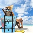 Large Mesh Beach Tote Bag With Cooler Bottom | https://www.bestnamebadges.com