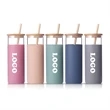 Glass Tumbler With Straw | https://www.bestnamebadges.com