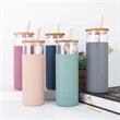 Glass Tumbler With Straw | https://www.bestnamebadges.com