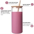 Glass Tumbler With Straw | https://www.bestnamebadges.com