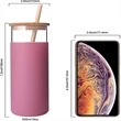 Glass Tumbler With Straw | https://www.bestnamebadges.com