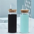 Glass Tumbler With Straw | https://www.bestnamebadges.com
