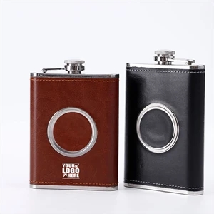 Stainless Steel 8 Oz Hip Flask | https://www.bestnamebadges.com