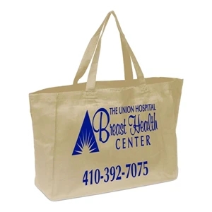 Cotton Tote Bag with Matching Handles (13 x 13 x 5)