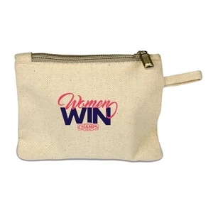 Canvas Card Pouch with Colored Zipper (5 x 4)