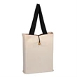 Button-Up Tote With Colored Handle (15 x 16 x 3) | https://www.bestnamebadges.com