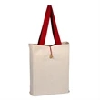 Button-Up Tote With Colored Handle (15 x 16 x 3) | https://www.bestnamebadges.com