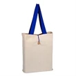 Button-Up Tote With Colored Handle (15 x 16 x 3) | https://www.bestnamebadges.com