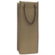 Single Bottle Wine Tote With Rope Handles (5 x 13 x 4) | https://www.bestnamebadges.com