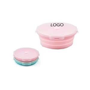 Folding Silicone Lunch Box w/ Custom Imprint