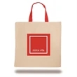 Cotton Canvas Tote Bag W/ Short Color Web Handles 10 OZ | https://www.bestnamebadges.com