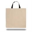 Cotton Canvas Tote Bag W/ Short Color Web Handles 10 OZ | https://www.bestnamebadges.com