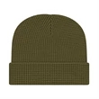 Waffle Knit Cap with Cuff | https://www.bestnamebadges.com