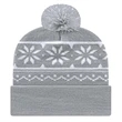 Snowflake Knit Cap With Cuff | https://www.bestnamebadges.com