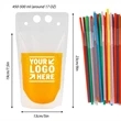 Drink Pouch With Straw | https://www.bestnamebadges.com