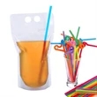 Drink Pouch With Straw | https://www.bestnamebadges.com