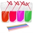 Drink Pouch With Straw | https://www.bestnamebadges.com