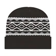 Diamond Pattern Knit Cap with Cuff | https://www.bestnamebadges.com