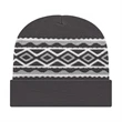 Diamond Pattern Knit Cap with Cuff | https://www.bestnamebadges.com