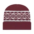 Diamond Pattern Knit Cap with Cuff | https://www.bestnamebadges.com