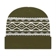 Diamond Pattern Knit Cap with Cuff | https://www.bestnamebadges.com