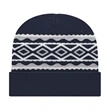 Diamond Pattern Knit Cap with Cuff | https://www.bestnamebadges.com