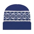 Diamond Pattern Knit Cap with Cuff | https://www.bestnamebadges.com