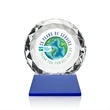 Seville VividPrint™ Award on Entwhistle Base - Blue | https://www.bestnamebadges.com