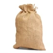 Raw Jute Drawstring Bag (10 x 14) | https://www.bestnamebadges.com
