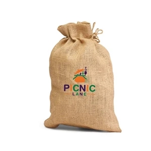 Raw Jute Drawstring Bag (10 x 14)