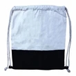 Two Tone Jute + Cotton Drawstring Backpack (14 x 18) | https://www.bestnamebadges.com