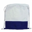 Two Tone Jute + Cotton Drawstring Backpack (14 x 18) | https://www.bestnamebadges.com