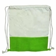 Two Tone Jute + Cotton Drawstring Backpack (14 x 18) | https://www.bestnamebadges.com